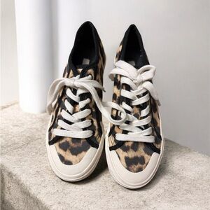 H&M Leopard Print Sneakers with White Laces